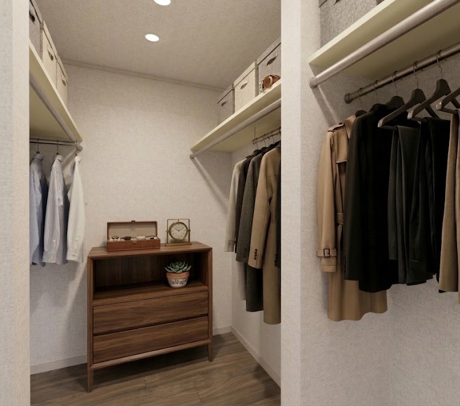 3畳のウォークインクローゼット